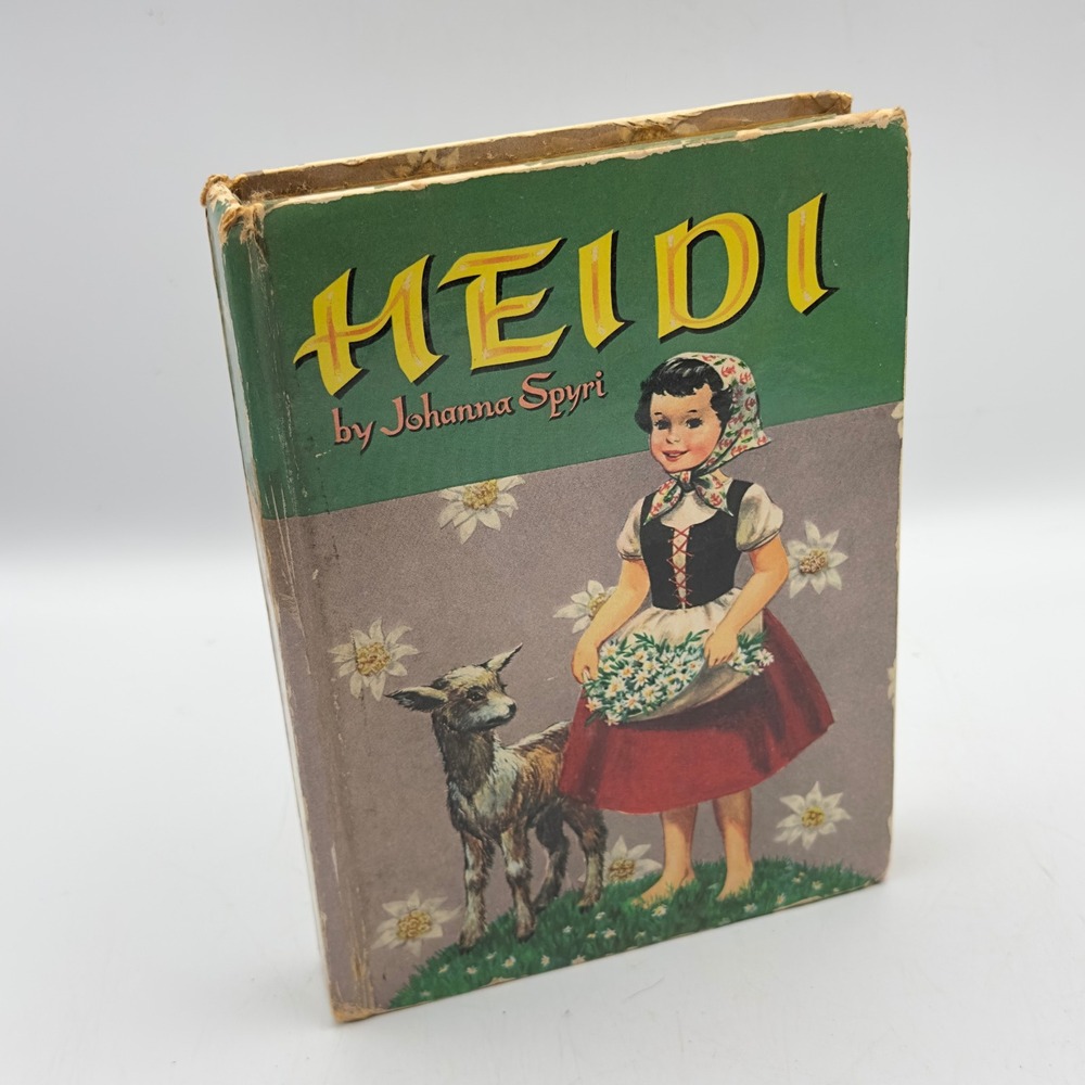 Whitman Heidi Johanna Spyri Green Hardcover 1955 Vintage Childrens Book